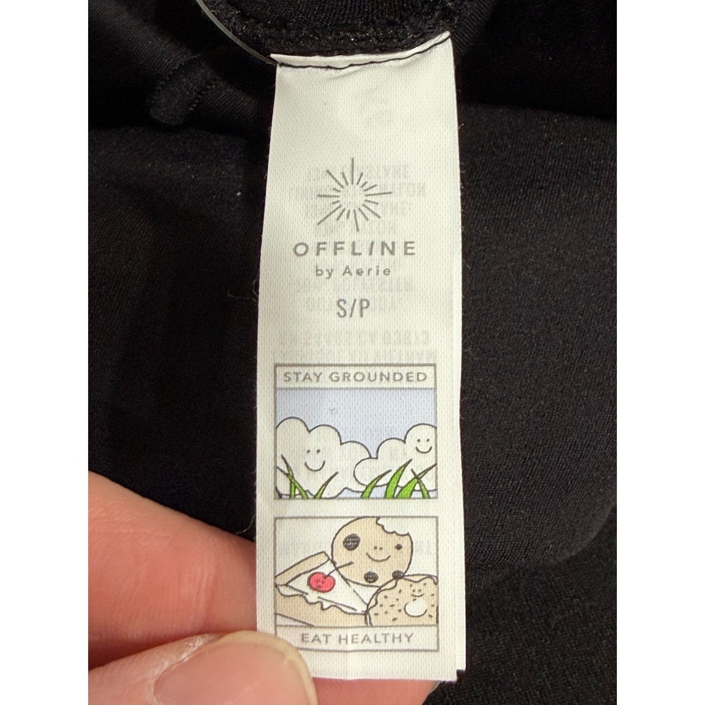 NWT OFFLINE by Aerie Real Me Bubble Skort Black Mini Skirt S Athleisure Tennis - Picture 8 of 9
